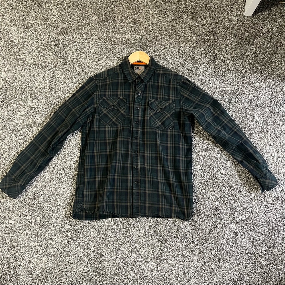 5.11 Peak Button-Up Plaid Shirt